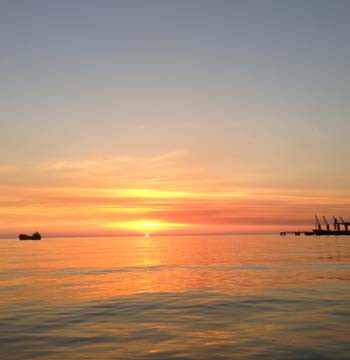 Beautiful sunset in Kangan